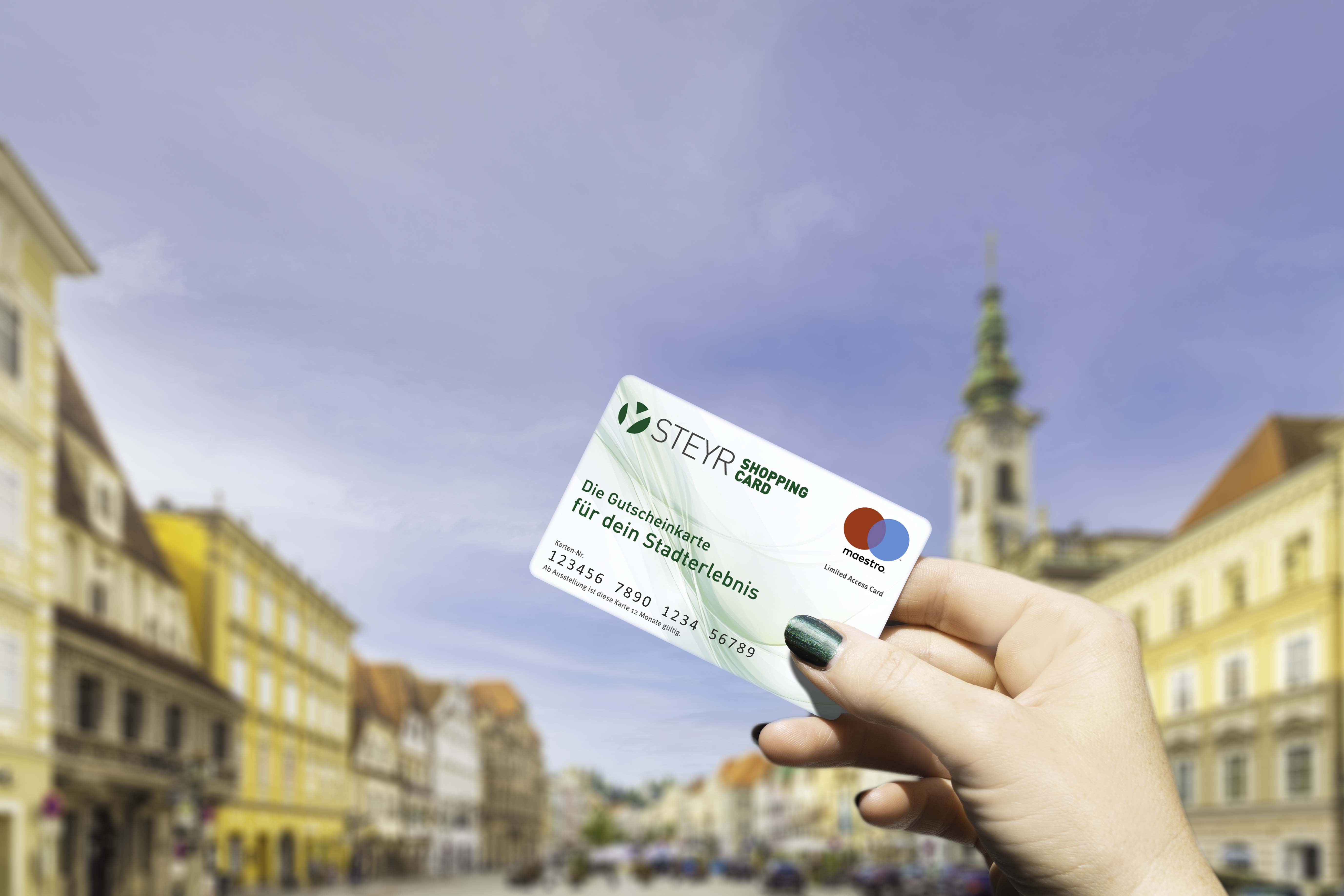 Steyr Shopping Card das ideale Geschenk - stärke die regionale Wirtschaft